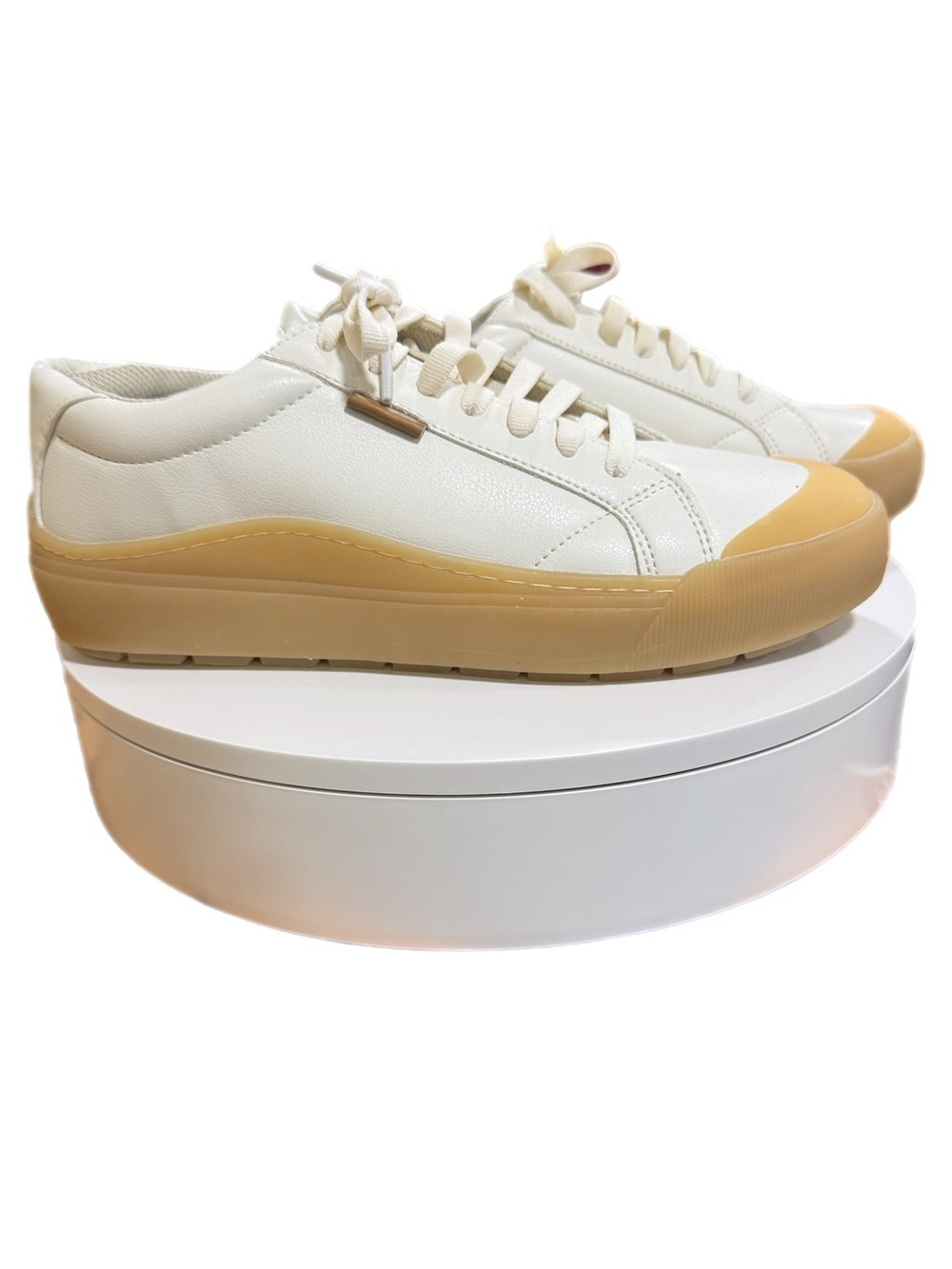 Dr. Scholl's Women's Cream and Tan Platform Casual Sneakers NWOT